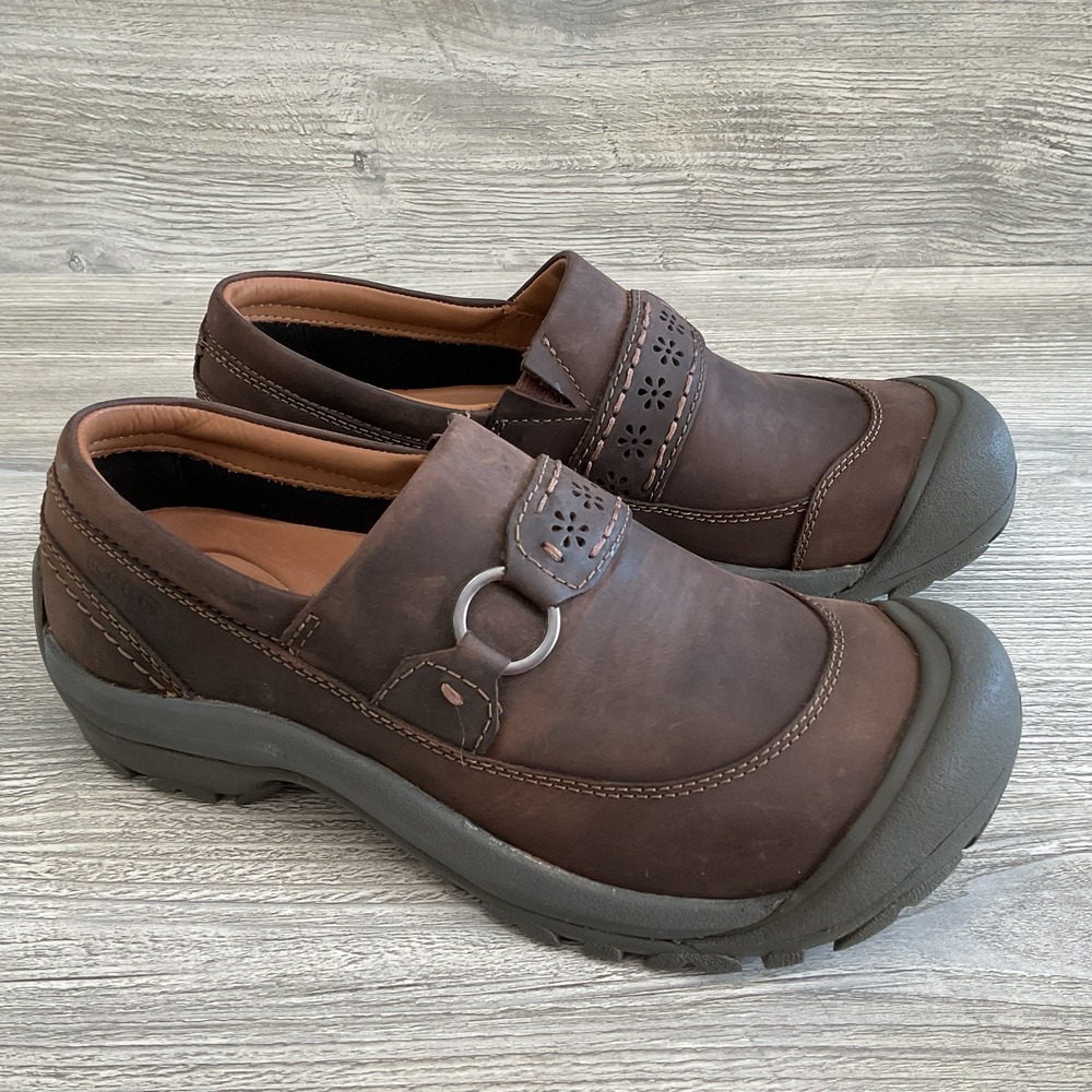 Keen Kaci II Shoes Womens Size 7.5 Brown Leather Comfort Dark Earth Canteen